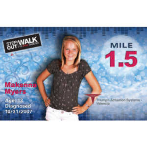 Portrait session for the mile markers used at the annual walk-a-thon.
