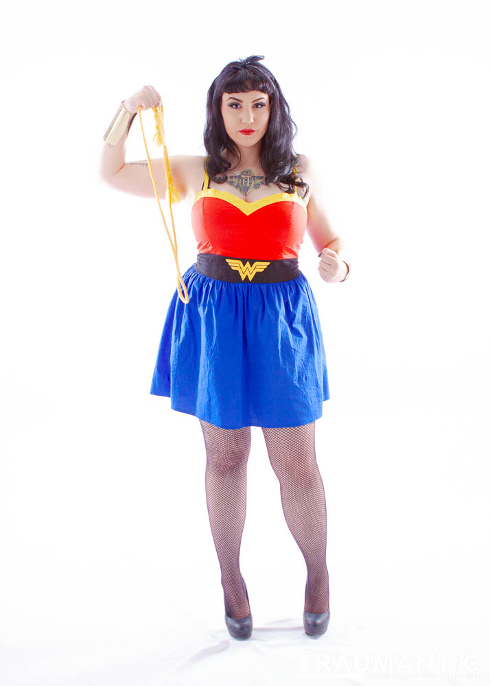 Sarah's rockabilly Wonder Woman shoot.