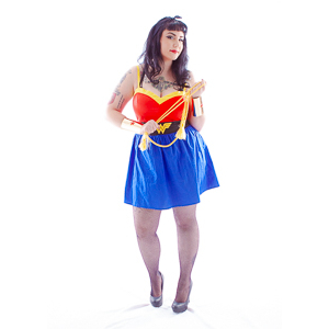 Sarah's rockabilly Wonder Woman shoot.