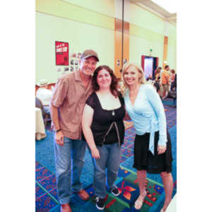 Hollywood Collector's Show.  This is my friend Dana Marie posing with Bruce Boxleitner and Cindy Morgan.