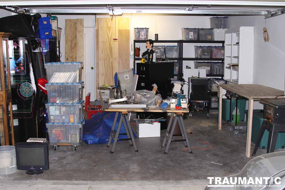 I finally had enough cash to rebuild the inside of my garage to a new studio space to work in.