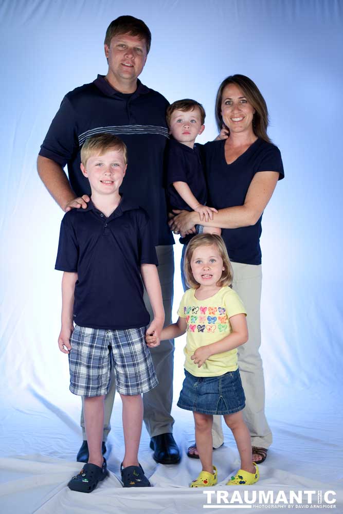 A spur of the moment family photo session.  I literally had 5 minutes notice to set up for it.
