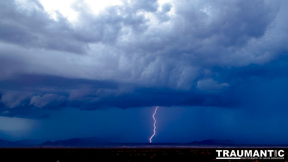 We had just left the Valley Of Fire in Southern Nevada and in the distance we saw a thunderstorm building.  It was time to try and capture some lightning.  I had read about how to do it and using those techniques, I got what I had been after for a long time, great shots of lightning bolts.