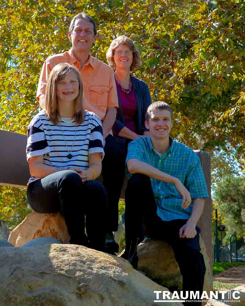 Brewster Family portraits in Johnny Carson Park, Burbank, CA