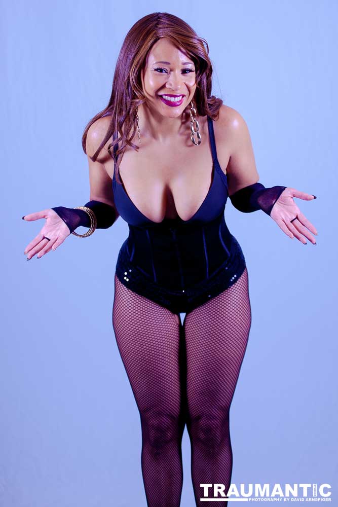 A makeup session for an earlier group shoot.  Flower was lovely.