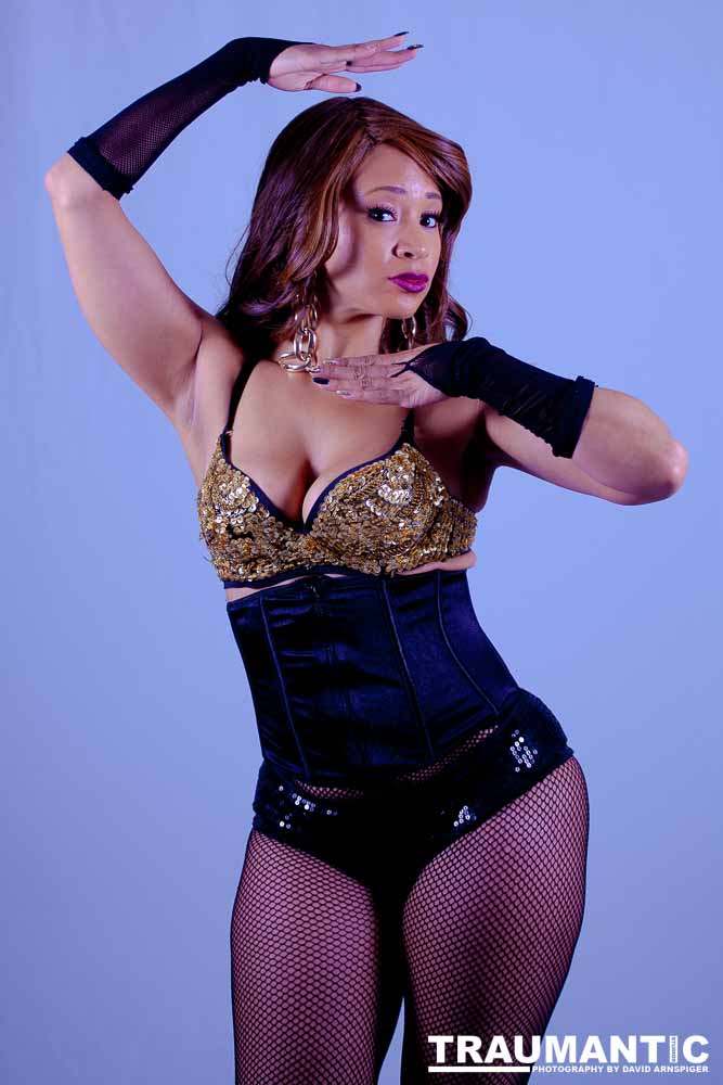 A makeup session for an earlier group shoot.  Flower was lovely.