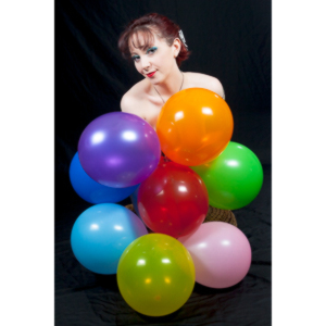 Rebecca is always up for a shoot.  This shoot was an example of the two of us just getting together to try out an idea.  I wanted to do a balloon pinup, and she popped over and helped me make it happen.