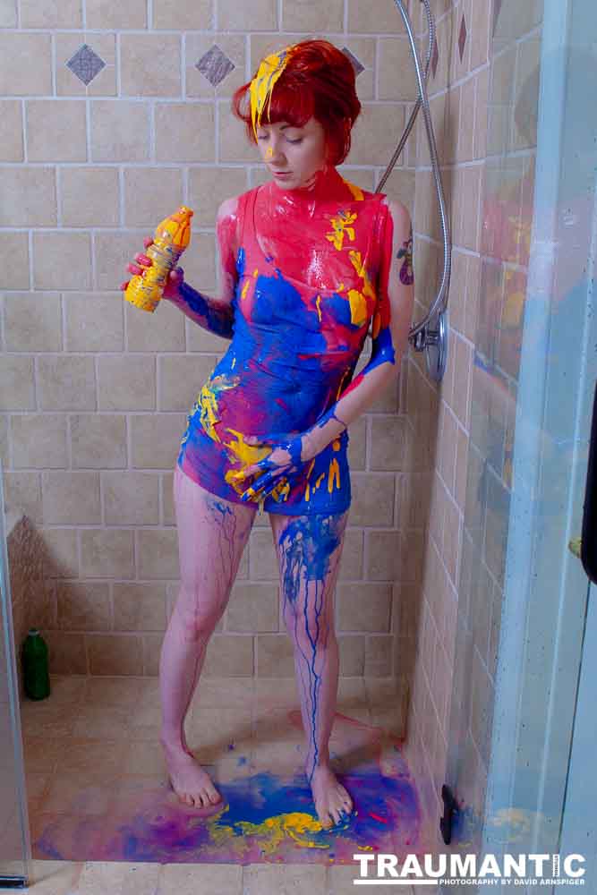 Rebecca had an idea to do a shoot with paint.  This is the result.