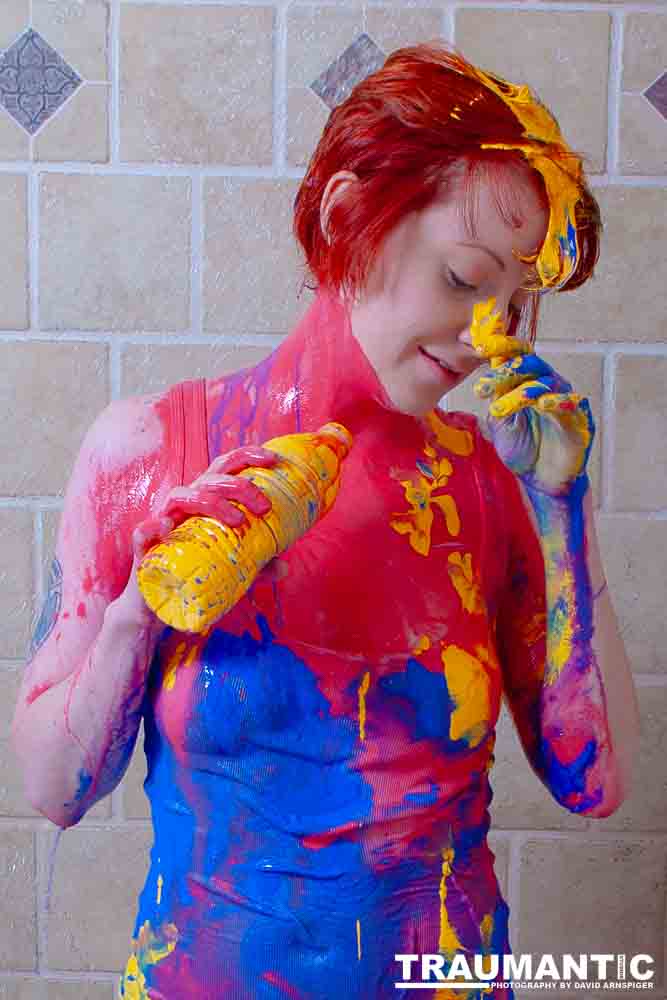 Rebecca had an idea to do a shoot with paint.  This is the result.