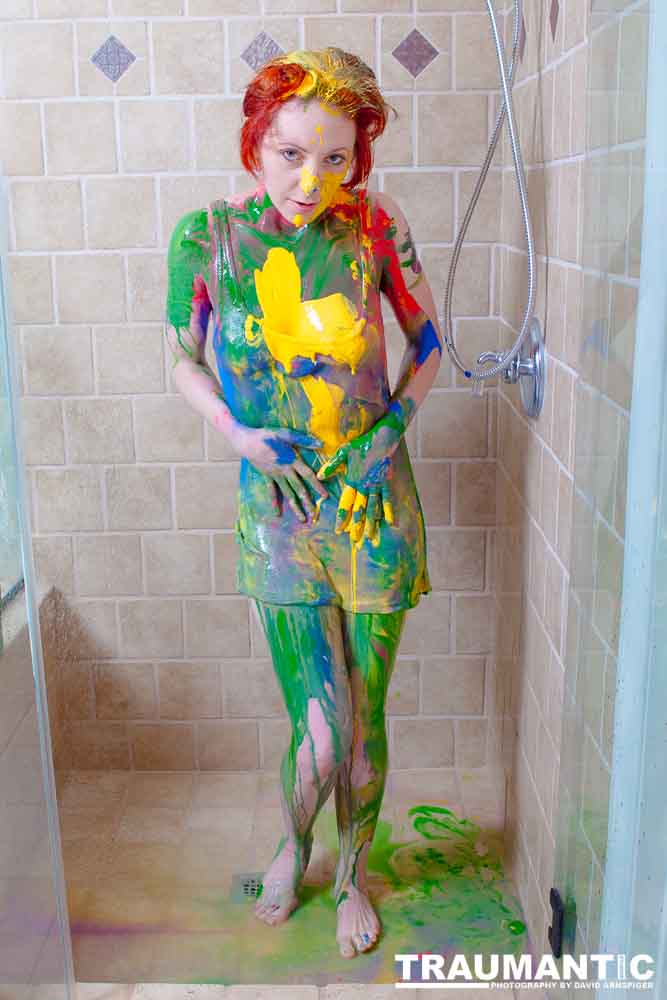 Rebecca had an idea to do a shoot with paint.  This is the result.