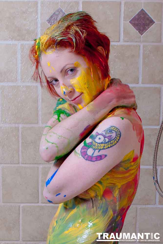 Rebecca had an idea to do a shoot with paint.  This is the result.