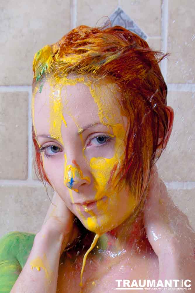 Rebecca had an idea to do a shoot with paint.  This is the result.