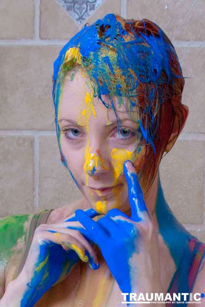 Rebecca had an idea to do a shoot with paint.  This is the result.