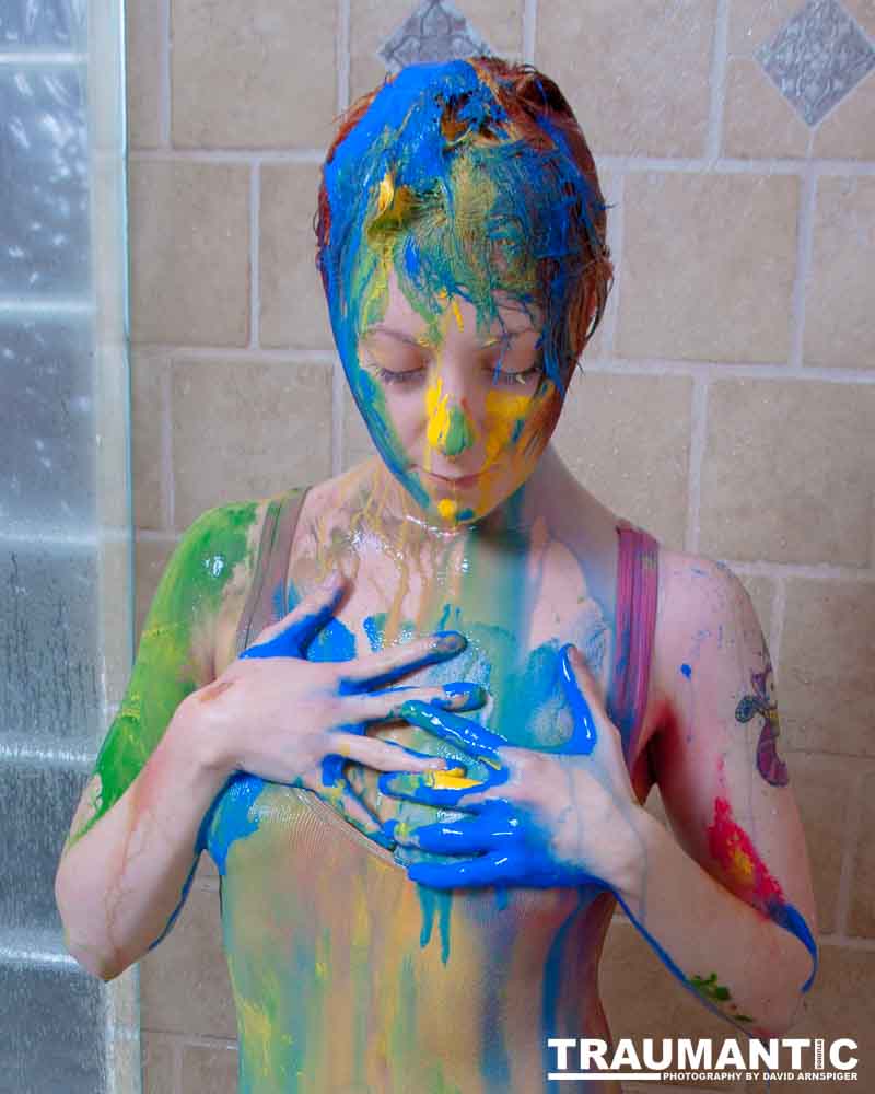 Rebecca had an idea to do a shoot with paint.  This is the result.