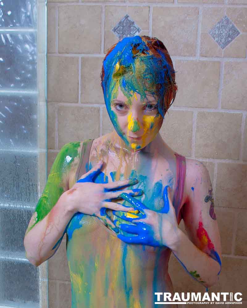 Rebecca had an idea to do a shoot with paint.  This is the result.