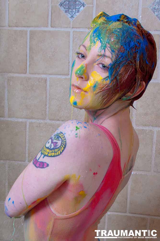 Rebecca had an idea to do a shoot with paint.  This is the result.