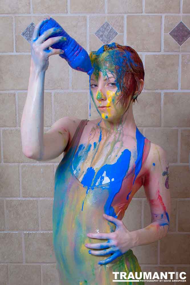 Rebecca had an idea to do a shoot with paint.  This is the result.