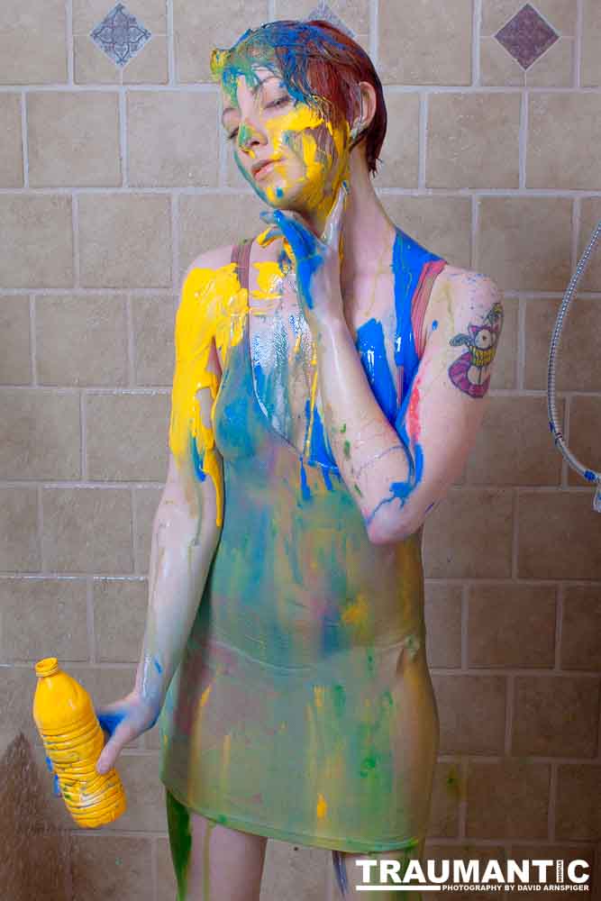 Rebecca had an idea to do a shoot with paint.  This is the result.