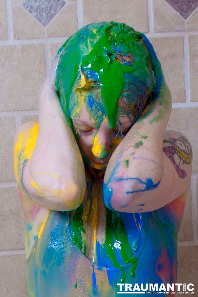 Rebecca had an idea to do a shoot with paint.  This is the result.