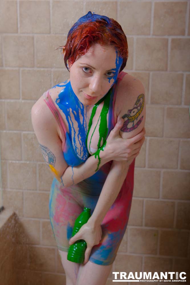 Rebecca had an idea to do a shoot with paint.  This is the result.