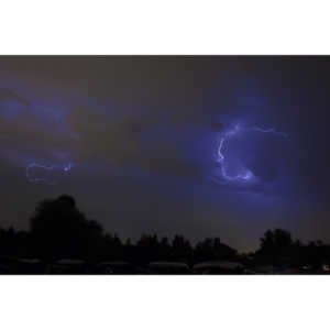 Lightning fun at the Holiday Twin drive-in.