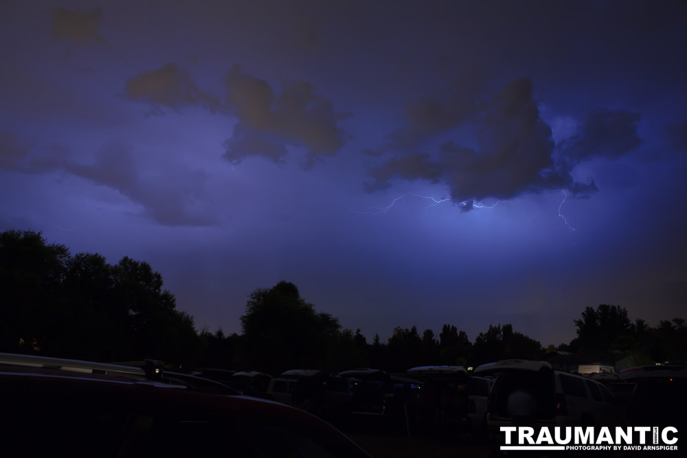 Lightning fun at the Holiday Twin drive-in.