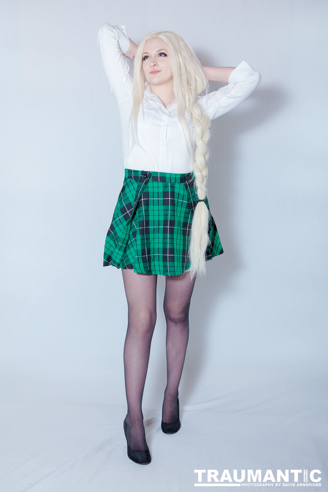 My first shots with Waverleigh.  She came to tge shoot dressed as a Slytherin girl from Harry Potter.