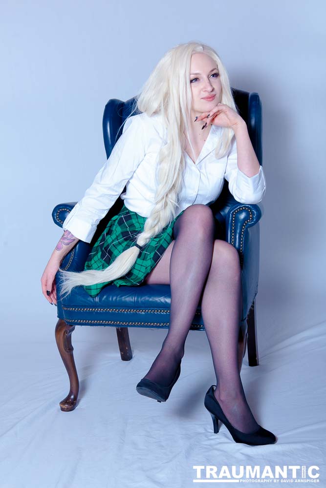 My first shots with Waverleigh.  She came to tge shoot dressed as a Slytherin girl from Harry Potter.