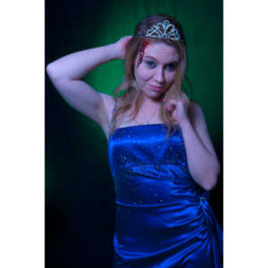 Whitney took me up on a shoot and tried out a look as a dead Prom Queen.  Once we got the green filters working, she looked great.