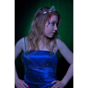 Whitney took me up on a shoot and tried out a look as a dead Prom Queen.  Once we got the green filters working, she looked great.