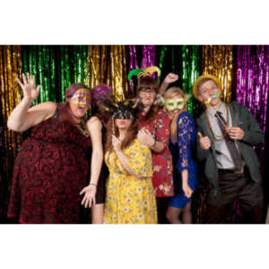 Portraits from the photo booth at the annual Comedy Night for Animal House.