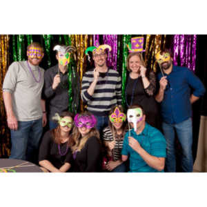 Portraits from the photo booth at the annual Comedy Night for Animal House.