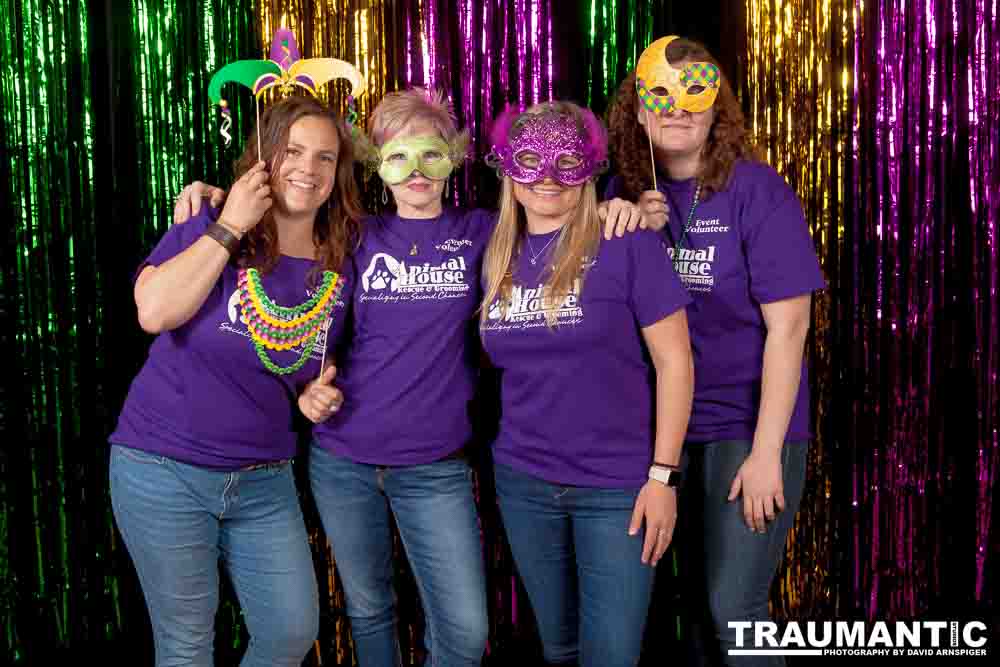 Portraits from the photo booth at the annual Comedy Night for Animal House.