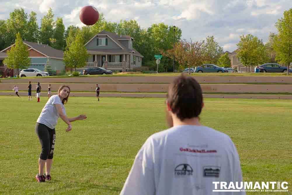 My co-workers at Forney Industries have a kickball team.  I went out and photographed their second game of the season.