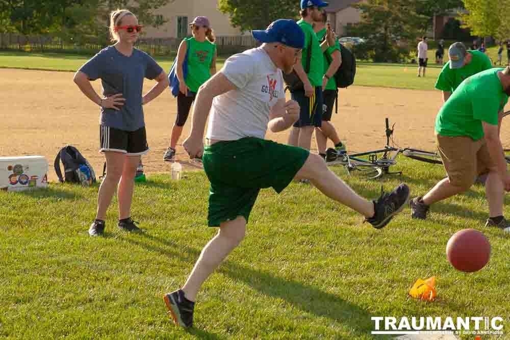 My co-workers at Forney Industries have a kickball team.  I went out and photographed their second game of the season.