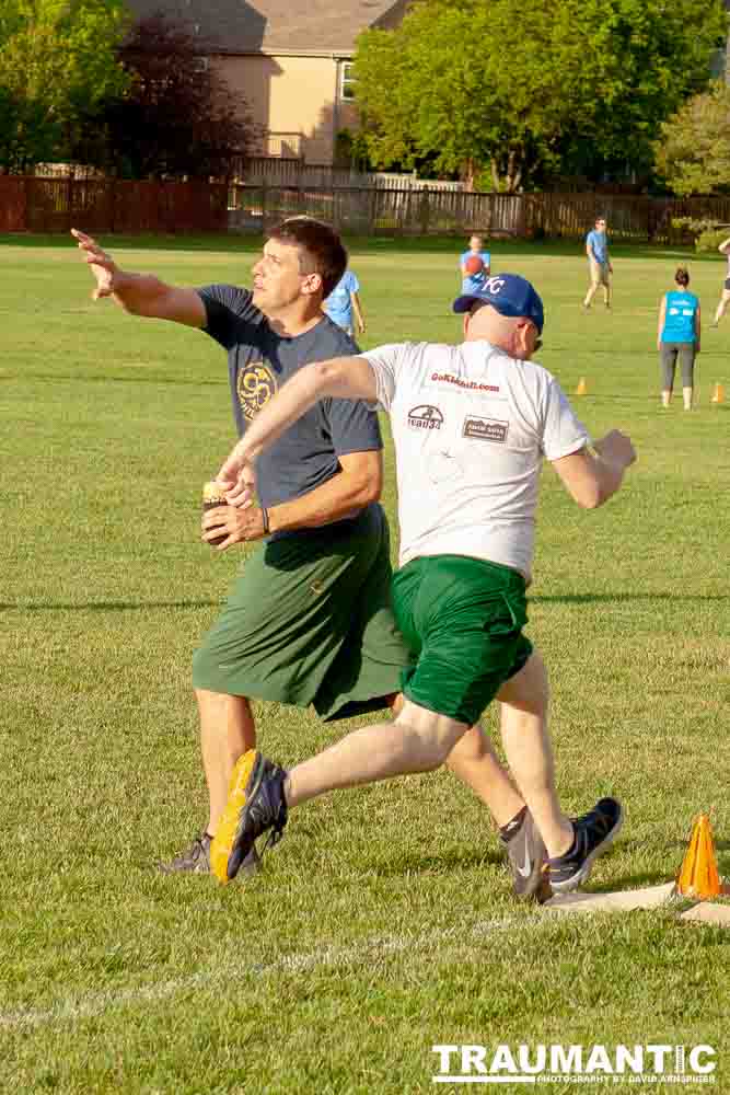 My co-workers at Forney Industries have a kickball team.  I went out and photographed their second game of the season.