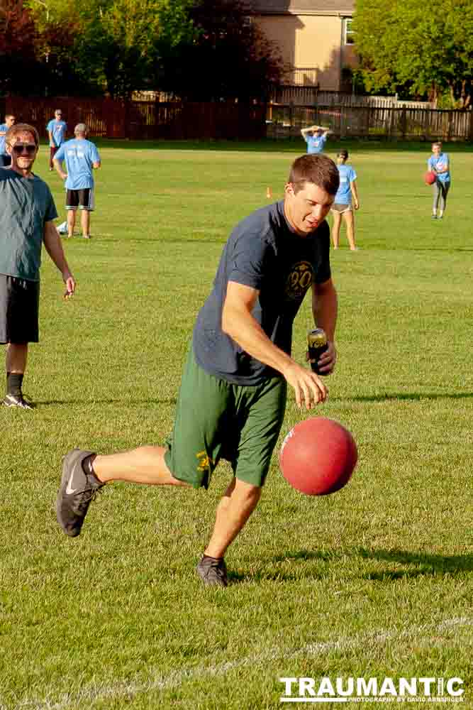 My co-workers at Forney Industries have a kickball team.  I went out and photographed their second game of the season.