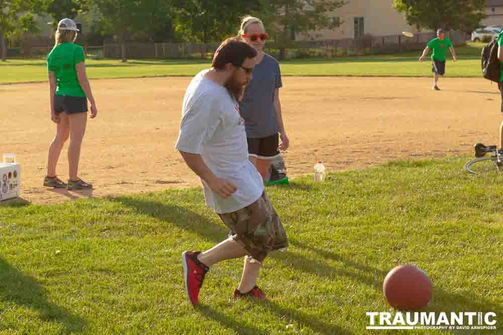 My co-workers at Forney Industries have a kickball team.  I went out and photographed their second game of the season.