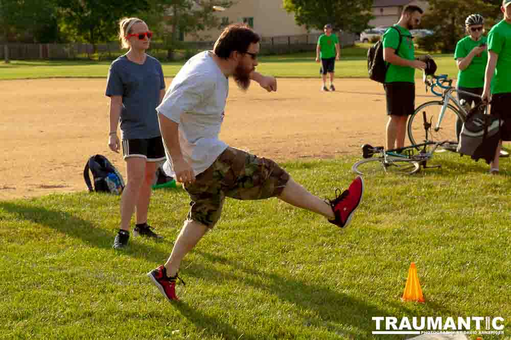 My co-workers at Forney Industries have a kickball team.  I went out and photographed their second game of the season.