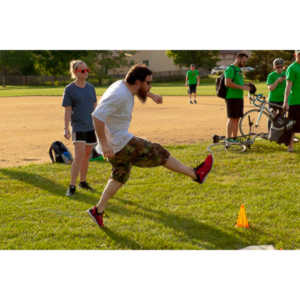 My co-workers at Forney Industries have a kickball team.  I went out and photographed their second game of the season.