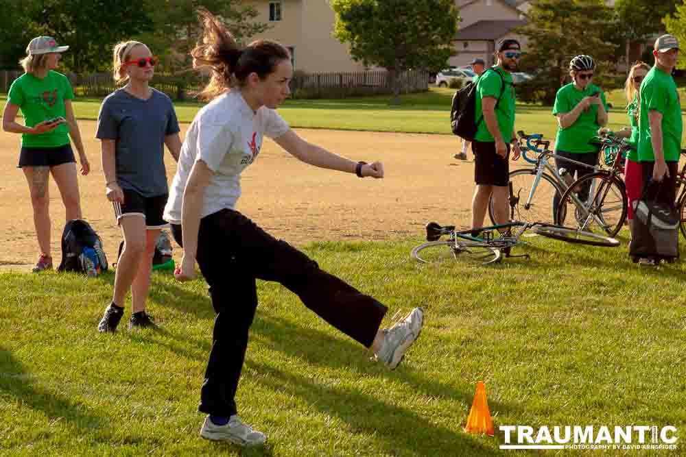 My co-workers at Forney Industries have a kickball team.  I went out and photographed their second game of the season.