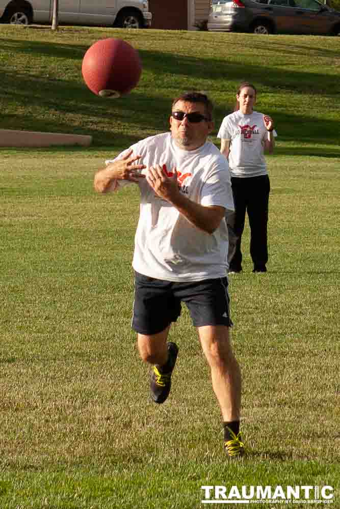 My co-workers at Forney Industries have a kickball team.  I went out and photographed their second game of the season.