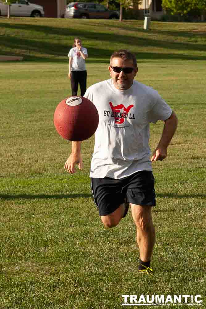 My co-workers at Forney Industries have a kickball team.  I went out and photographed their second game of the season.