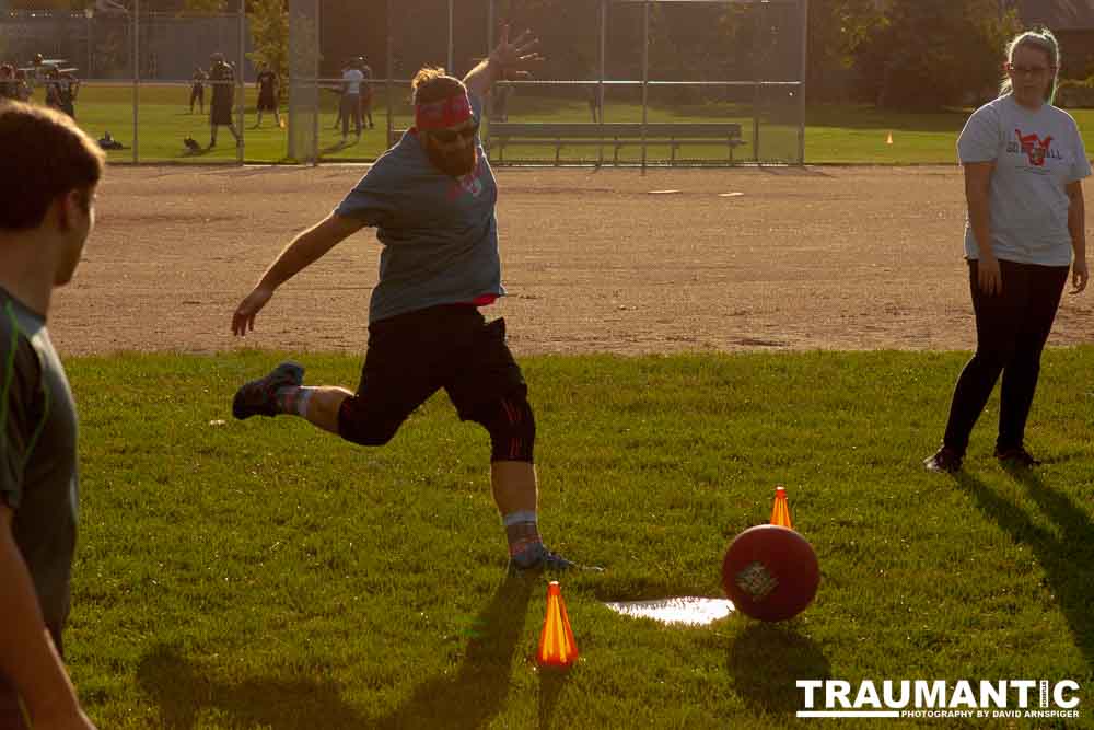 My co-workers at Forney Industries have a kickball team.  I went out and photographed their second game of the season.