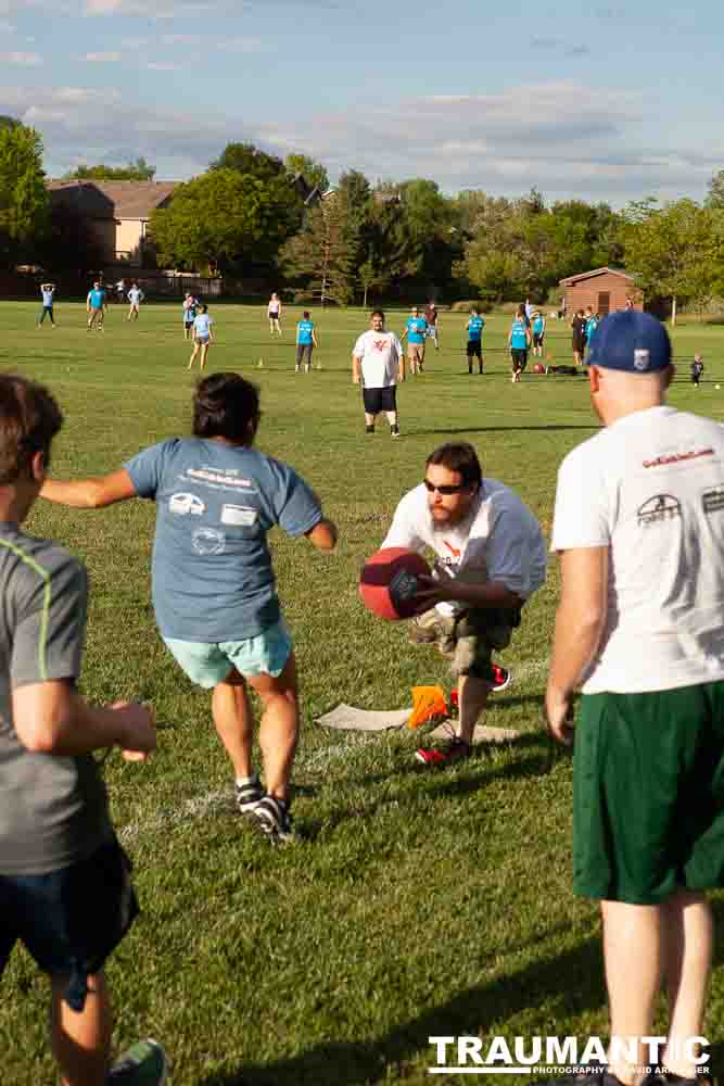 My co-workers at Forney Industries have a kickball team.  I went out and photographed their second game of the season.