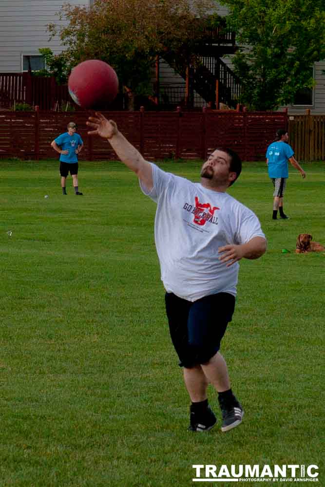 My co-workers at Forney Industries have a kickball team.  I went out and photographed their second game of the season.