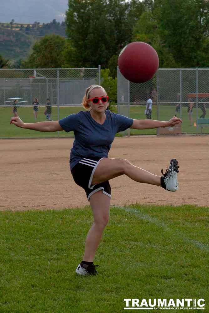 My co-workers at Forney Industries have a kickball team.  I went out and photographed their second game of the season.