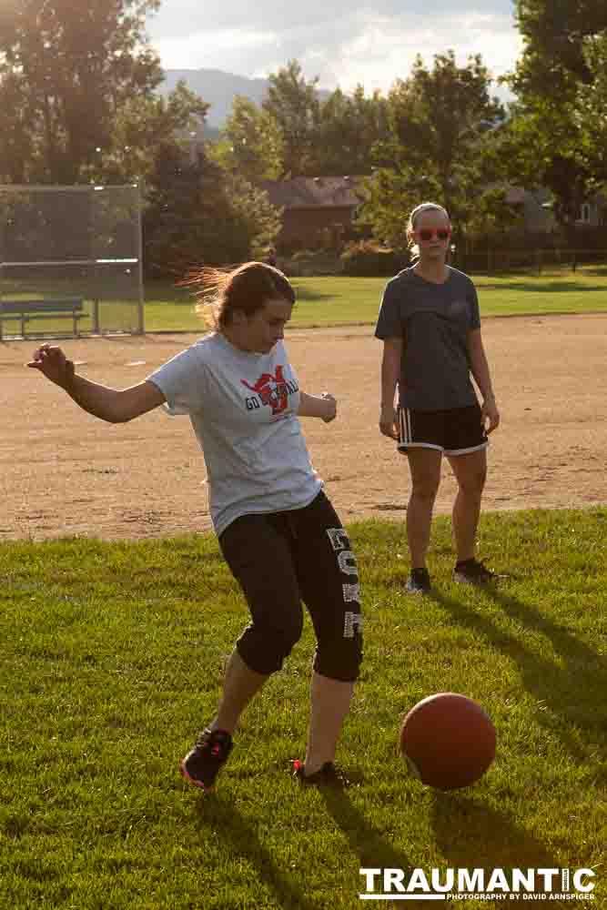 My co-workers at Forney Industries have a kickball team.  I went out and photographed their second game of the season.