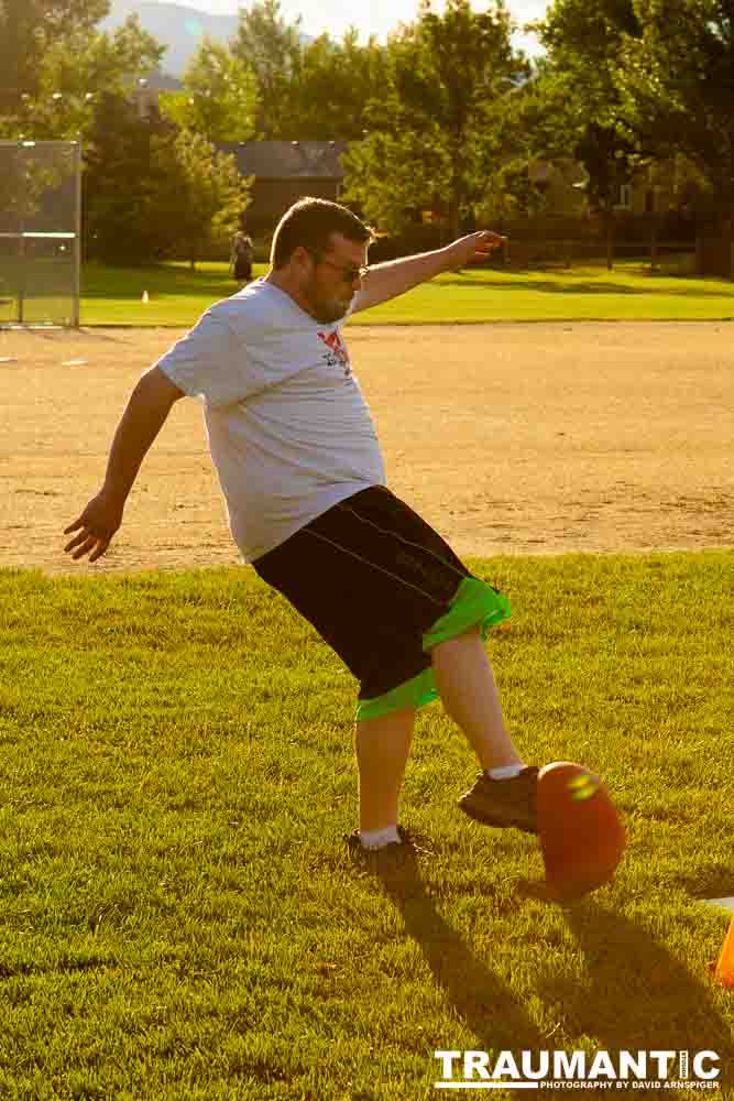 My co-workers at Forney Industries have a kickball team.  I went out and photographed their second game of the season.