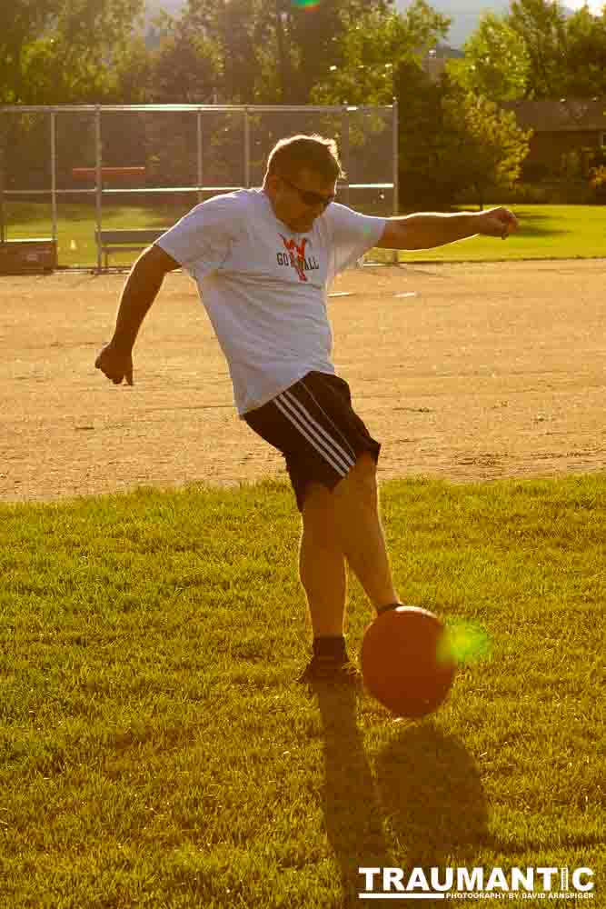 My co-workers at Forney Industries have a kickball team.  I went out and photographed their second game of the season.